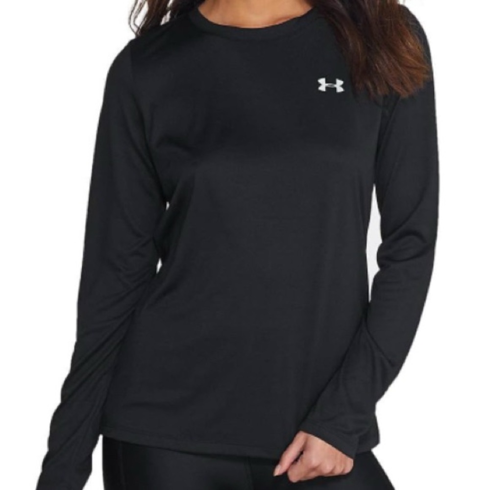 Under Armour Black and White Long Sleeve Tee